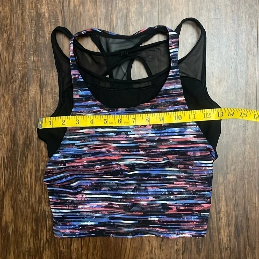 Lululemon Break Free Tank *Nulux Hinshu Alpine White Multi / Black Size 6